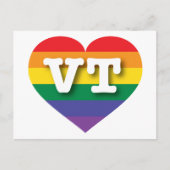 I Liebe Vermont Rainbow Heart Postkarte (Vorderseite)