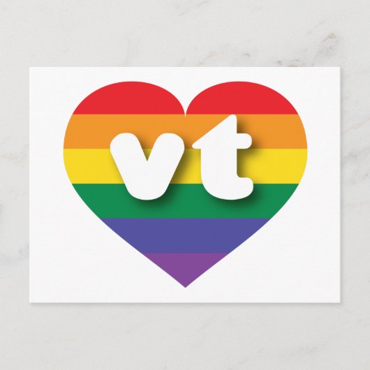 I Liebe Vermont Rainbow Heart Postkarte (Vorderseite)