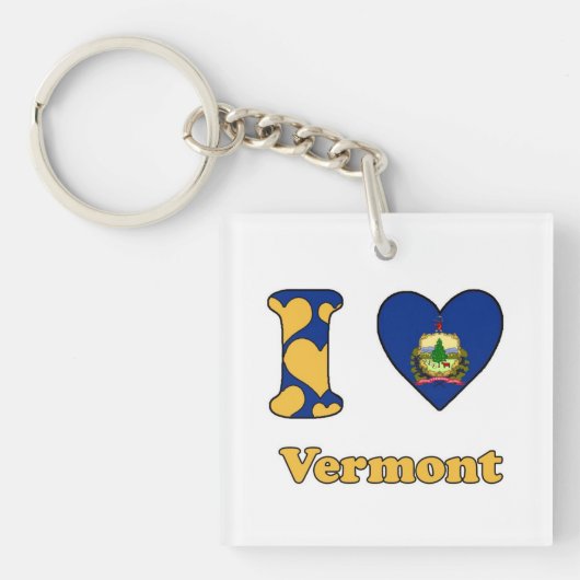 I Liebe Vermont Schlüsselanhänger (Vorderseite)