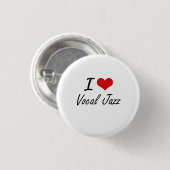 I Liebe VERNEHMBARER JAZZ Button (Vorne & Hinten)