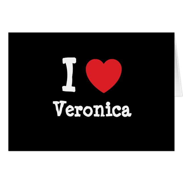I Liebe Veronica Herzstück T - Shirt (Vorderseite (Horizontal))