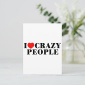 I Liebe-verrückte Leute Postkarte (Stehend Vorderseite)