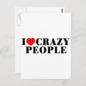 I Liebe-verrückte Leute Postkarte (Vorne/Hinten)