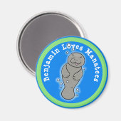 I Liebe verwaltet niedliche Cartoon-Abbildung Magnet (Vorderseite/Rückseite)