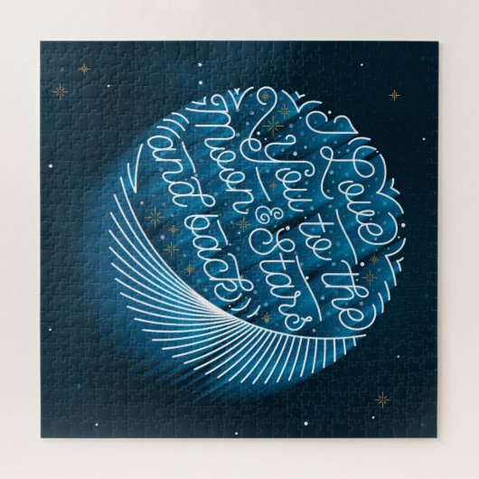 I Liebe verwirren Sie zum Mond u. zu den Sternen Puzzle (Horizontal)