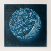 I Liebe verwirren Sie zum Mond u. zu den Sternen Puzzle (Vertikal)