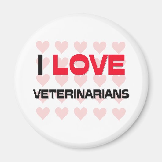 I LIEBE VETERINARIANER MAGNET (Vorne)