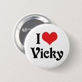 I Liebe Vicky Button (Vorne & Hinten)
