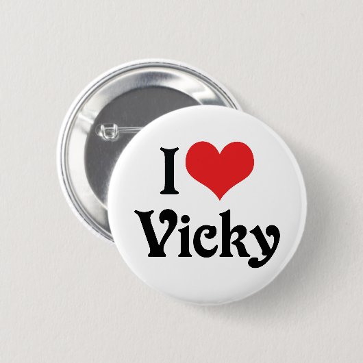 I Liebe Vicky Button (Vorne & Hinten)