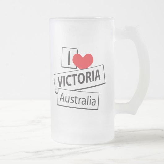 I Liebe Victoria Australien Mattglas Bierglas (Rechts)