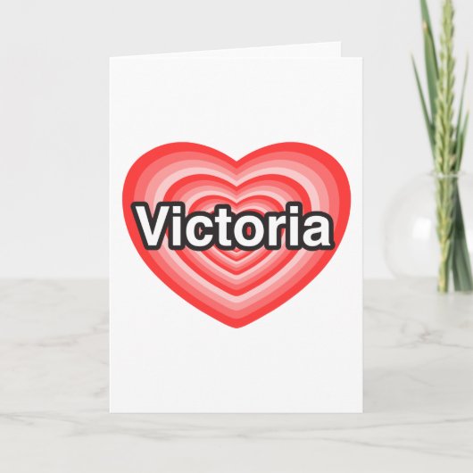 I Liebe Victoria. Liebe I Sie Victoria. Herz Karte (Vorderseite)