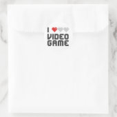 I Liebe Video Game Runder Aufkleber (Tasche)