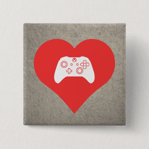 I Liebe-Videospiel-Kontrollen-cooles Symbol Button
