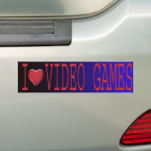 I LIEBE-VIDEOspiele Autoaufkleber (Auf Auto)