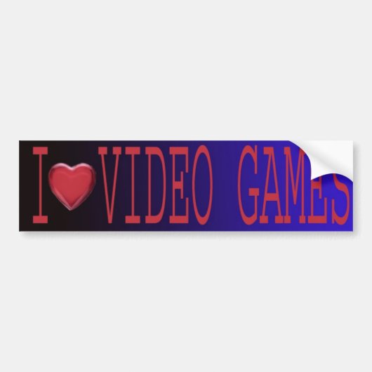 I LIEBE-VIDEOspiele Autoaufkleber (Vorne)