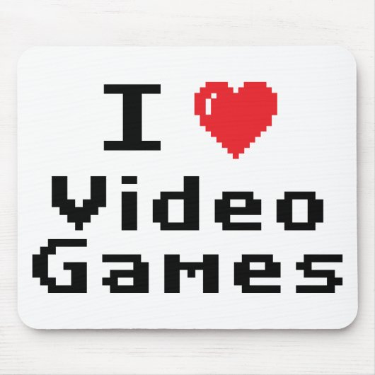I Liebe-Videospiele Mousepad (Vorne)