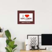 I Liebe Videospiele Poster (Heimbüro)