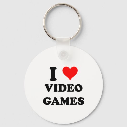 I Liebe Videospiele Schlüsselanhänger (Vorderseite)