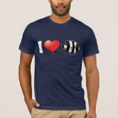 I Liebe Vier Streifen Damselfish T-Shirt (Vorderseite)