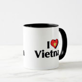 I Liebe Vietnam-Flagge Tasse (VorderseiteRechts)