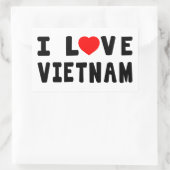 I Liebe Vietnam Rechteckiger Aufkleber (Tasche)