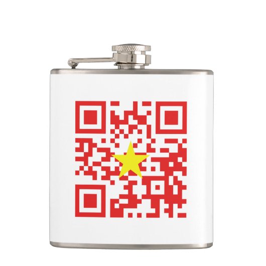 I Liebe Vietnam (Tôi Yêu Viraflot Nam) Flaggencode Flachmann (Vorderseite)