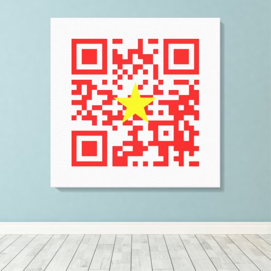 I Liebe Vietnam (Tôi Yêu Viraflot Nam) Flaggencode Leinwanddruck (Insitu (Holzboden))