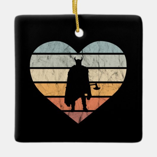 I Liebe Viking Warrior mit Ax Keramikornament (Vorderseite)