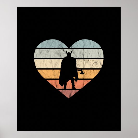 I Liebe Viking Warrior mit Ax Poster (Vorne)