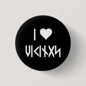 I Liebe Vikings Button (Vorderseite)