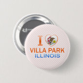 I Liebe Villa Park, IL Button (Vorne & Hinten)