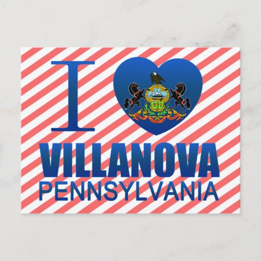 I Liebe Villanova, PA Postkarte (Vorderseite)