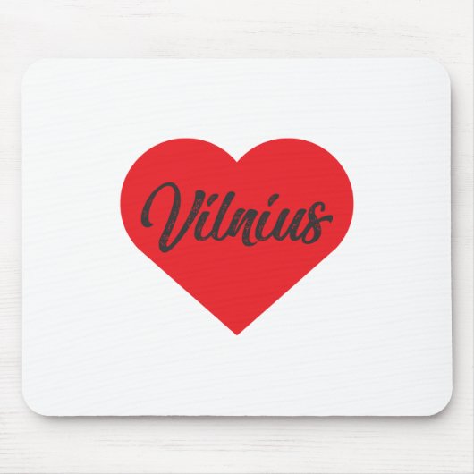 I Liebe Vilnius - Litauen Mousepad (Vorne)