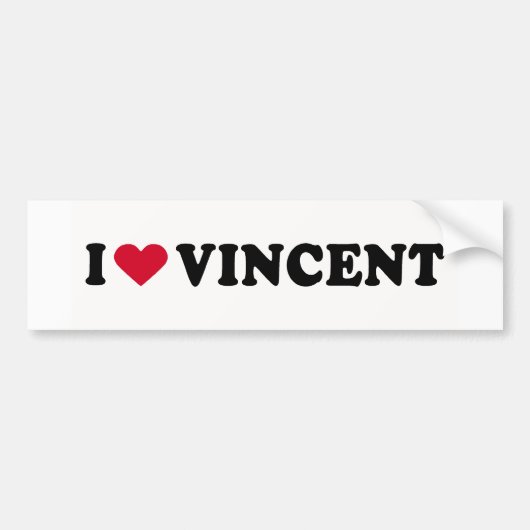 I LIEBE VINCENT AUTOAUFKLEBER (Vorne)