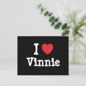I Liebe Vinnie Herzlicher T - Shirt Postkarte (Stehend Vorderseite)
