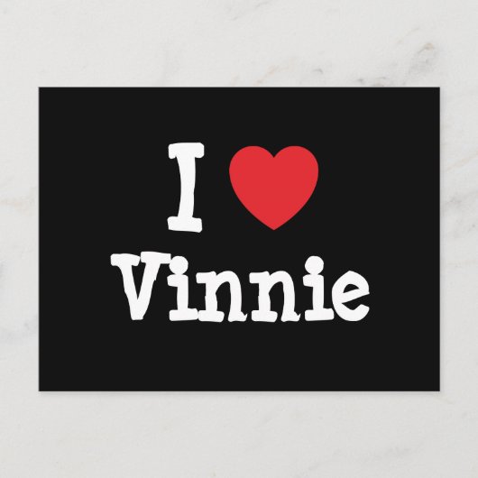 I Liebe Vinnie Herzlicher T - Shirt Postkarte (Vorderseite)