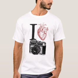 I Liebe Vintag Camera Fotografy tee
