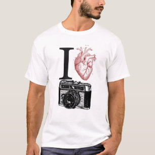 I Liebe Vintag Camera Fotografy tee