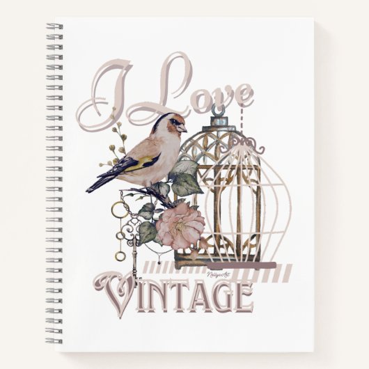 I LIEBE VINTAG NOTIZBLOCK (Vorderseite)