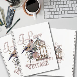 I LIEBE VINTAG NOTIZBLOCK