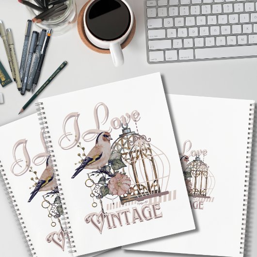 I LIEBE VINTAG NOTIZBLOCK