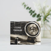 I Liebe Vintag Postkarte (Stehend Vorderseite)