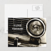 I Liebe Vintag Postkarte (Vorne/Hinten)