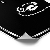 I Liebe Vinyl Pixel Art Poster (Ecke)