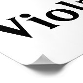 I Liebe Viola Alto Clef Rotes Herz Musiknoten Poster (Ecke)