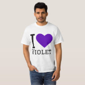 I Liebe Violett T-Shirt (Vorne ganz)