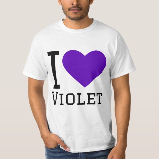 I Liebe Violett T-Shirt (Vorderseite)