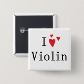 I Liebe-Violine Button (Vorne & Hinten)