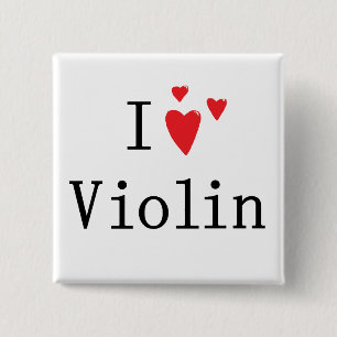I Liebe-Violine Button