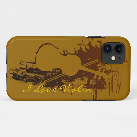 I Liebe-Violine Case-Mate iPhone Hülle (Rückseite (Horizontal))